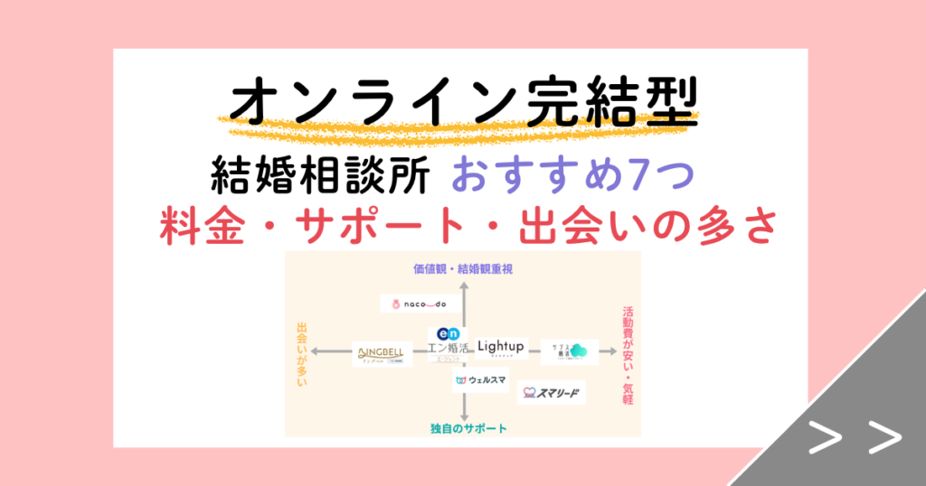 【2026年最新】オンライン結婚相談所おすすめ7選！料金・サポート・出会いやすさで比較