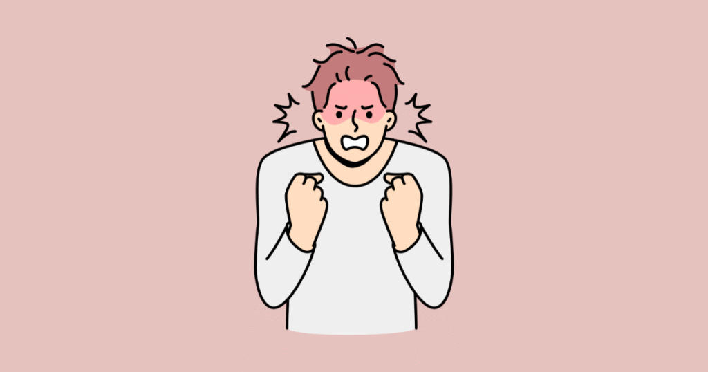 怒ってくる男性
